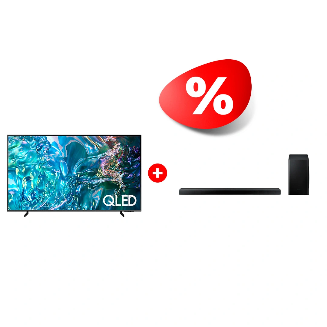 Комплект Саундбар Samsung HW-Q70T/RU + QLED телевизор Samsung QE75Q60DAUXCE