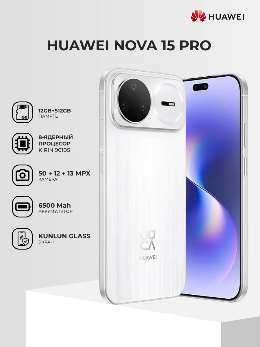 Смартфон Huawei Nova 15 Pro 12/512GB White - фото 2