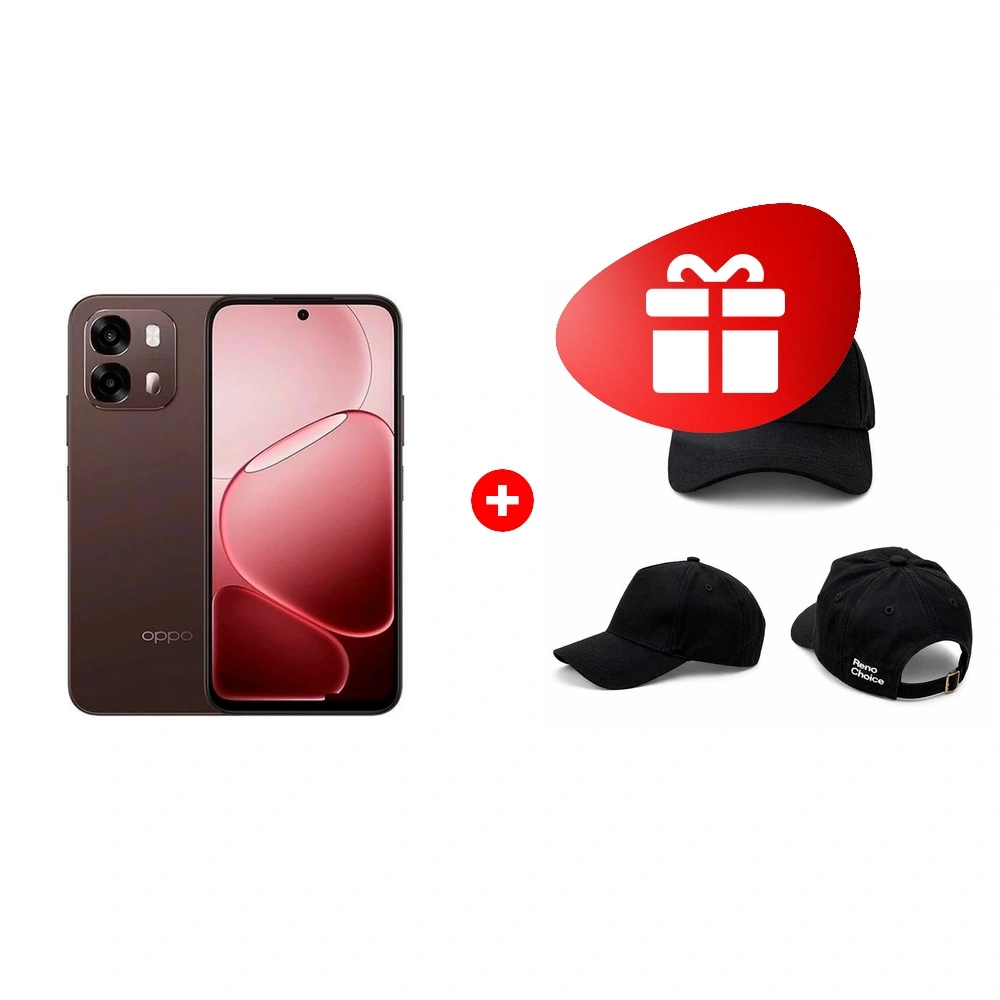 Жиынтық Смартфон OPPO A6s 8/256GB Cappuccino Brown + Бейсбольная кепка Oppo Reno Choice 