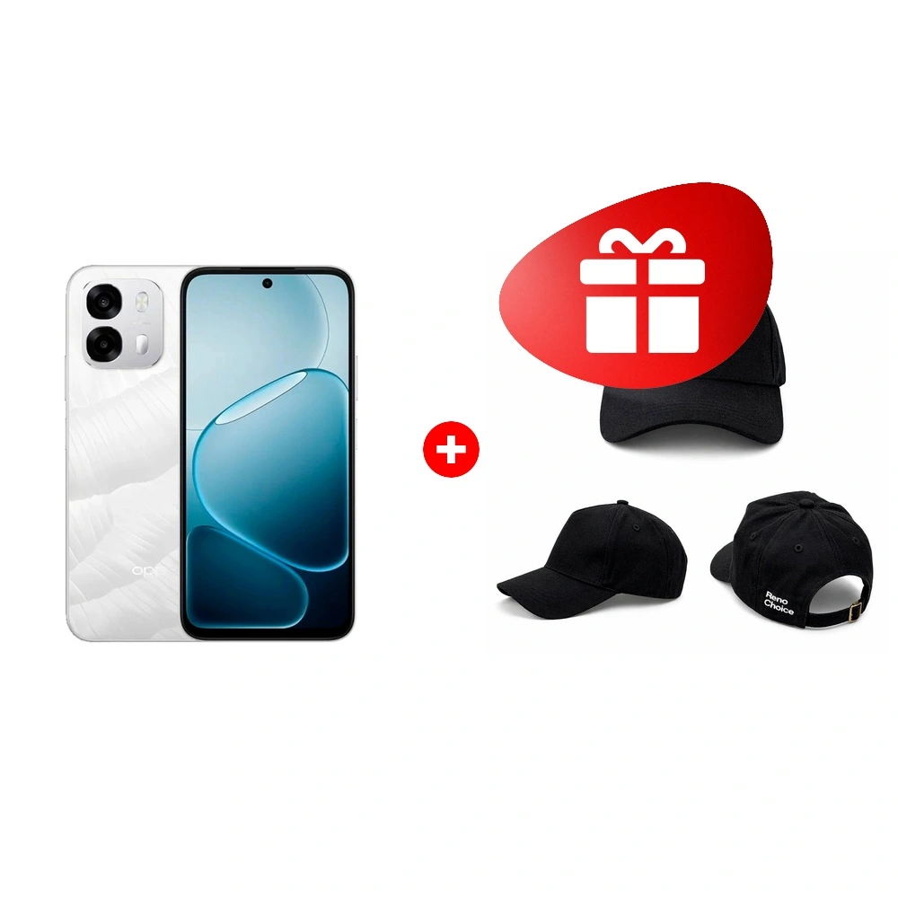Жиынтық Смартфон OPPO A6s 8/256GB Ice White + Бейсбольная кепка Oppo Reno Choice 