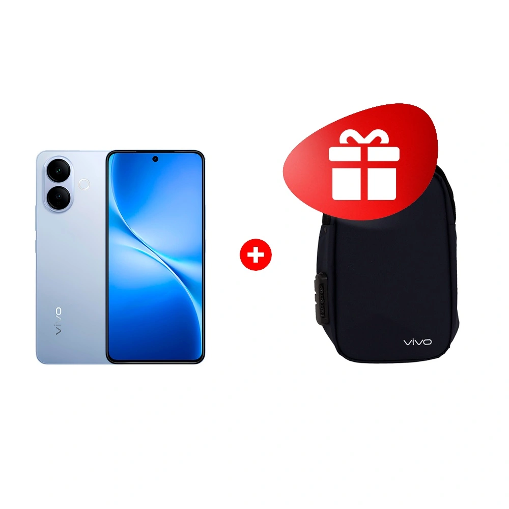 Комплект Смартфон Vivo V60 Lite 5G 12/512GB Blue + Спортивная ранец-сумка Vivo satchel bag 