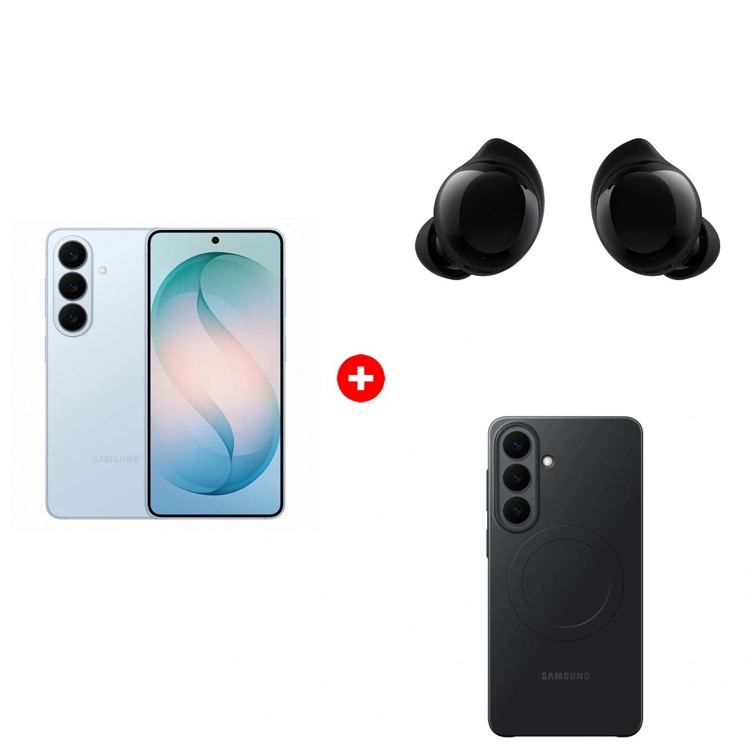 Комплект Смартфон Samsung Galaxy S26 12/512GB Sky blue + Чехол Samsung для Galaxy S26 Slim Magnet Case + TWS Наушники Samsung Galaxy Buds Core SM-R410NZKACIS Black 