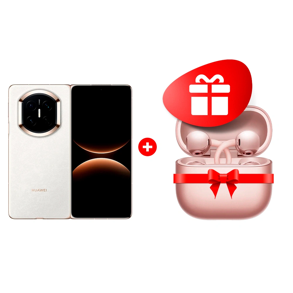 Комплект Смартфон Huawei Mate X7 16/512GB White + TWS Наушники HUAWEI FreeClip2 Rose Gold Robin-T11 