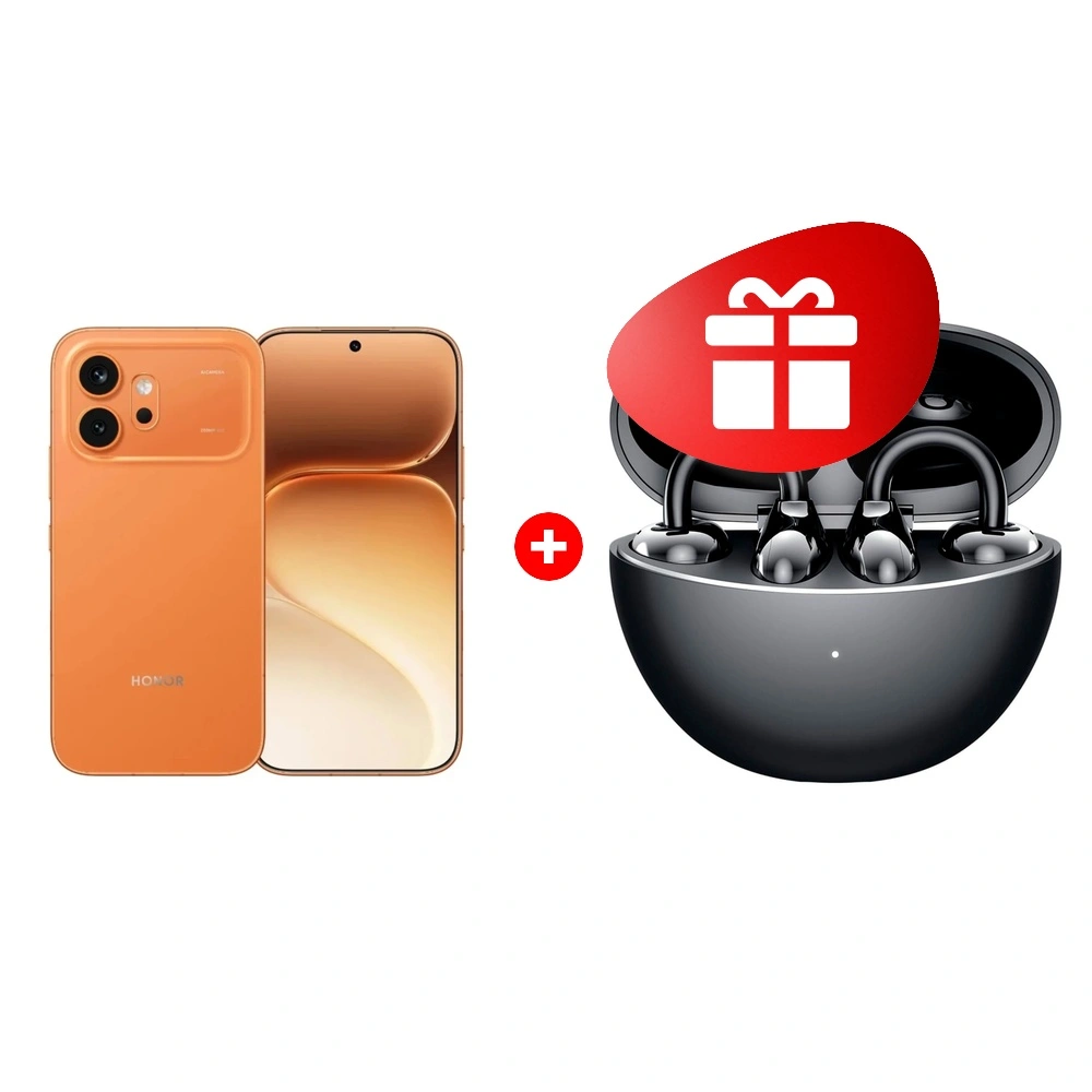 Комплект HONOR 600 8/512GB Orange + HONOR TWS CHOICE Earbuds Clip Black 