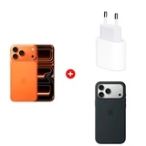 Жиынтық Apple iPhone 17 Pro Max 12/256GB Cosmic Orange + Apple 20W USB-C (MD3J4ZM/A) + Apple для iPhone 17 Pro Max Silicone Case with MagSafe – Black MGFR4ZM/A 