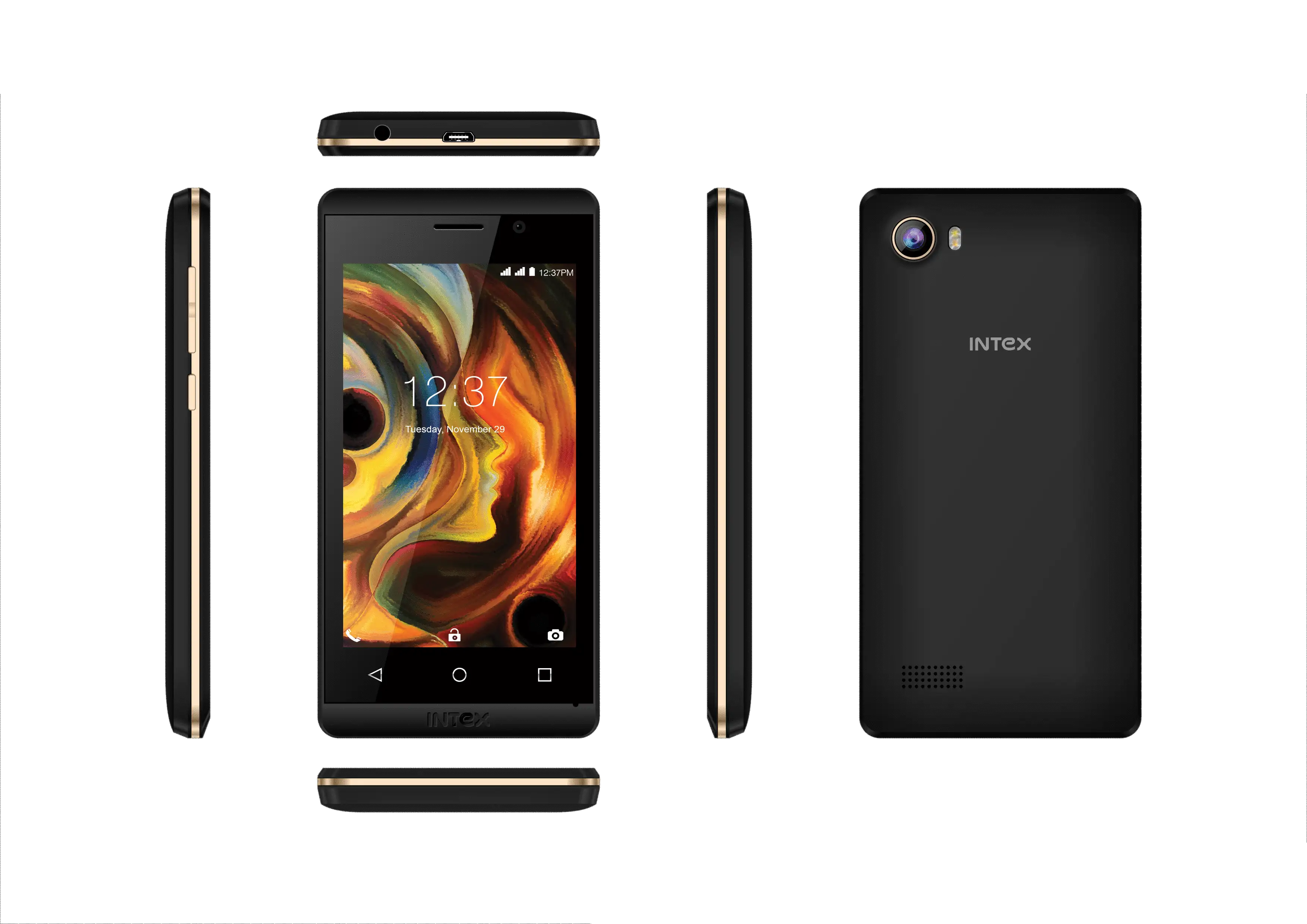 Смартфон Intex Aqua Joy Black - фото 2