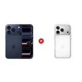 Жиынтық Apple iPhone 17 Pro 12/256GB Deep Blue + Apple для iPhone 17 Pro Clear Case with MagSafe MGFT4ZM/A 