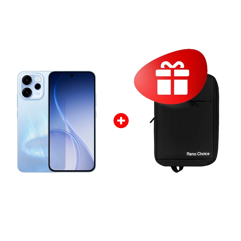 Комплект Oppo Reno15F 12/512GB Aurora Blue + OPPO Reno Choice Black 