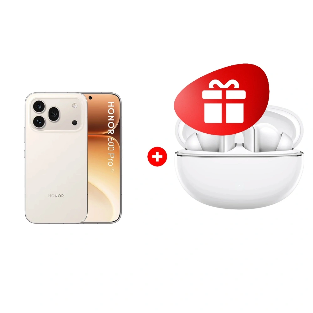 Комплект HONOR 600 Pro 12/512GB Golden White + HONOR CHOICE Earbuds X8 white 