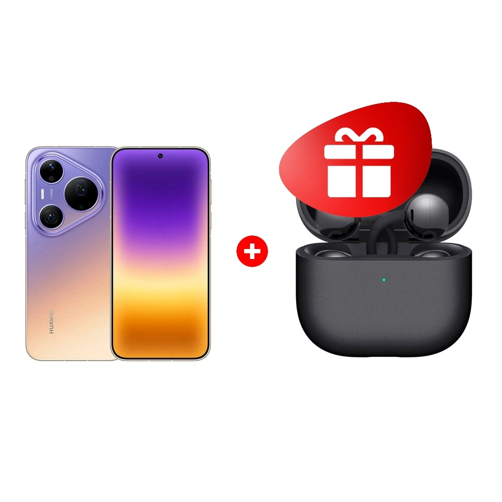 Комплект HUAWEI Pura 90s Pro Max 12/256GB Blaze Purple + HUAWEI FreeClip2 Black Robin-T10 