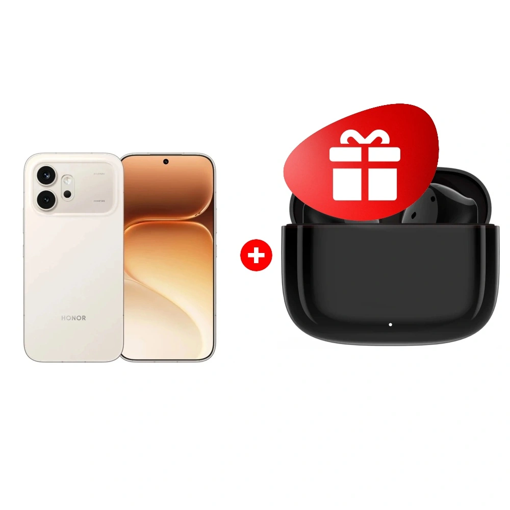 Комплект HONOR 600 8/512GB Golden White + HONOR CHOICE Earbuds X7 Play black 