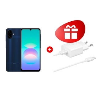 Жиынтық Samsung Galaxy A08 4/64GB Dark Blue + Samsung 15W EP-T1510XWEGRU White 