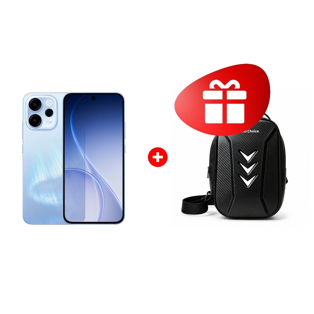 Жиынтық Oppo Reno15F 12/512GB Aurora Blue + Oppo Reno Choice Chest Sling Bag 