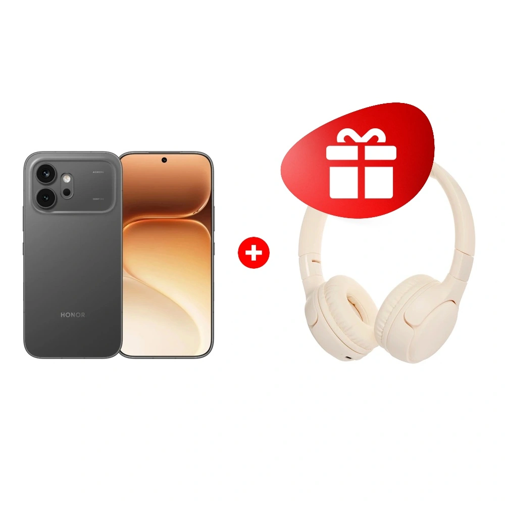 Комплект HONOR 600 8/512GB Black + HONOR Choice Headphones lite beige 