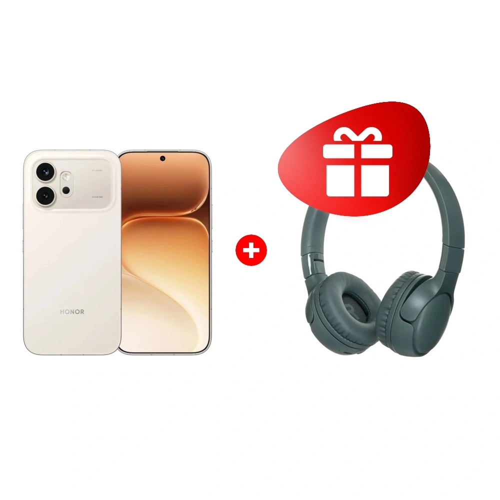 Комплект HONOR 600 8/512GB Golden White + HONOR Choice Headphones lite grey 