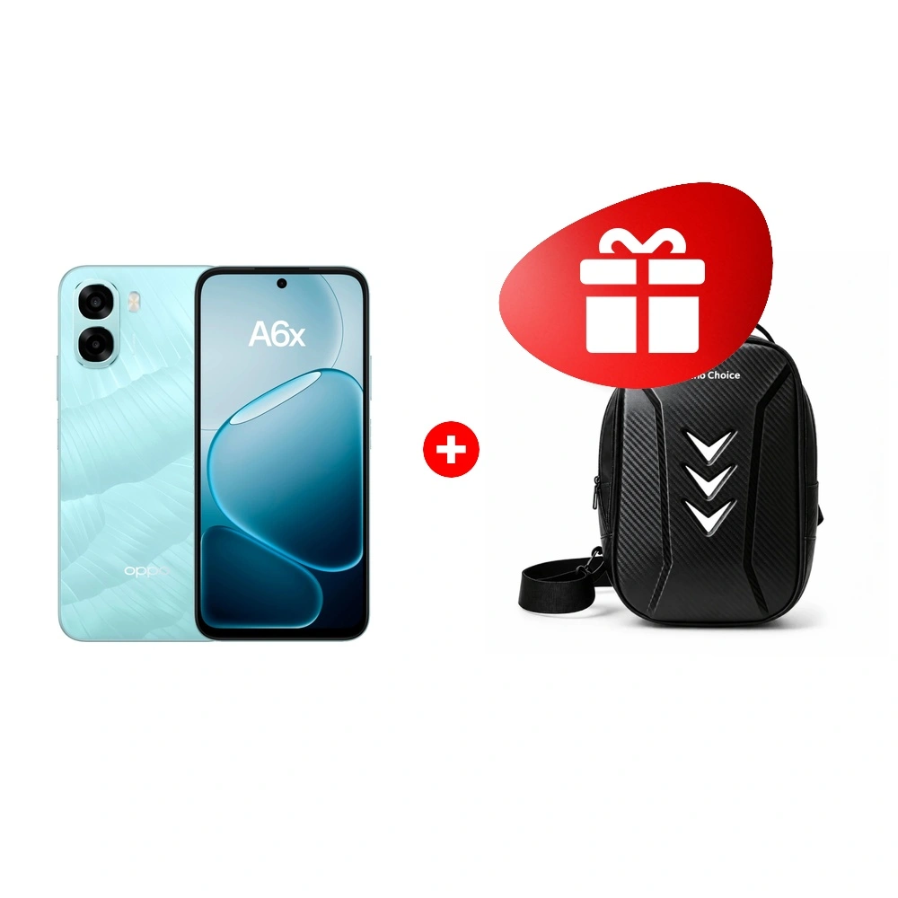 Комплект OPPO A6X 4/128GB Ice Blue + Oppo Reno Choice Chest Sling Bag 