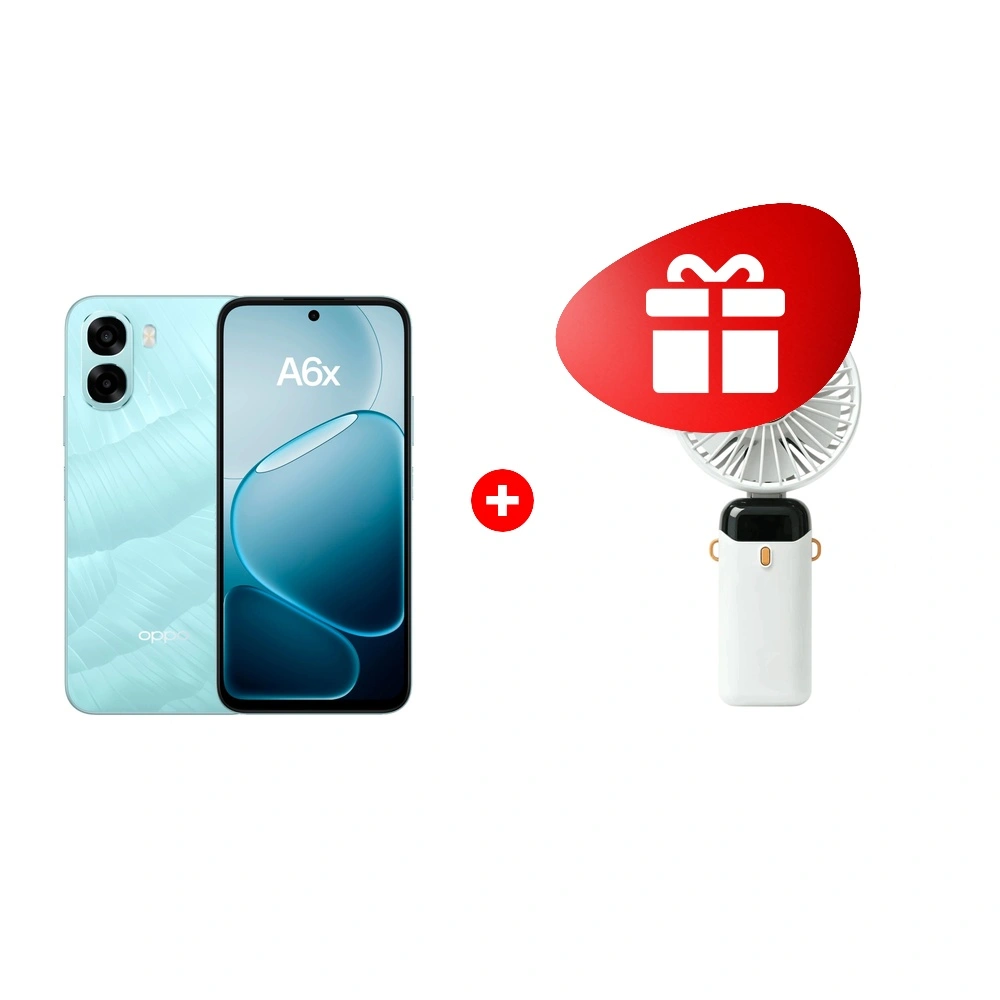 Комплект Oppo A6X 4/128GB Ice Blue + OPPO Reno Choice Potable Electric Fan 