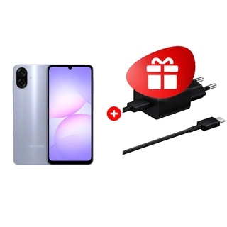 Комплект Samsung Galaxy A07s 4/64GB Light Violet + Samsung 15W EP-T1510XBEGRU Black 