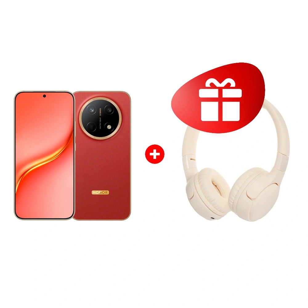 Комплект HONOR X9e Pro 6/256GB Reddish Brown + HONOR Choice Headphones lite beige 