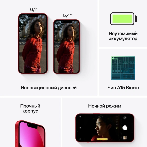 Apple смартфоны iPhone 13 mini 4/128GB (PRODUCT)RED - фото 8