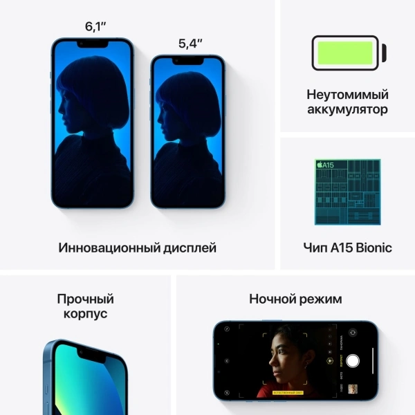 Смартфон Apple iPhone 13 mini 4/256GB Blue - фото 8