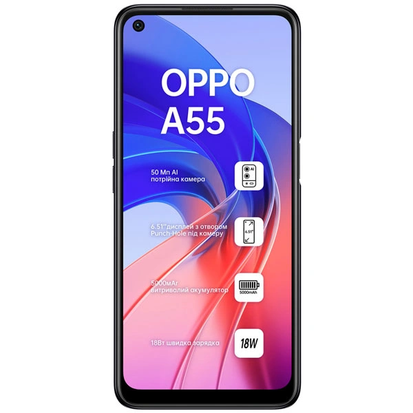ОРРО смартфоны A55 4/64GB Starry Black - фото 2