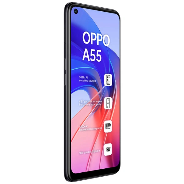 ОРРО смартфоны A55 4/64GB Starry Black - фото 5