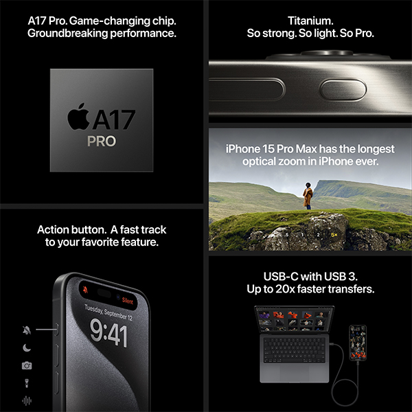 Apple смартфоны iPhone 15 Pro 8/128GB Black Titanium - фото 8 | sulpak.kg Apple смартфоны iPhone 15 Pro 8/128GB Black Titanium - фото 8