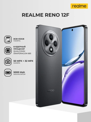 Смартфон OPPO Reno12F 8/512GB Matte Grey - фото 2