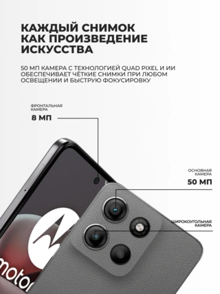 Смартфон Motorola G15 8/256 Gravity Grey - фото 5