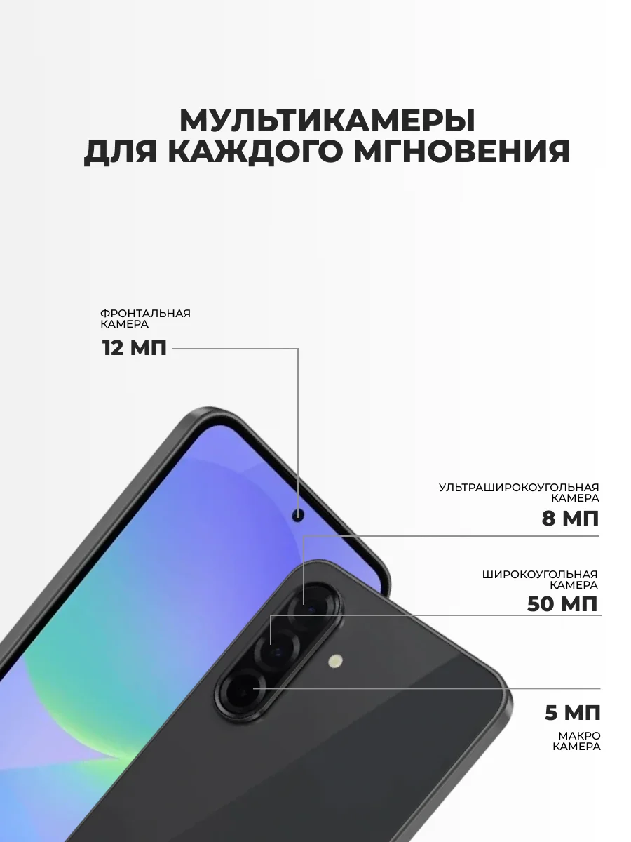 Смартфон Samsung Galaxy A36 5G 128GB Black (SM-A366EZKDSKZ) - фото 4