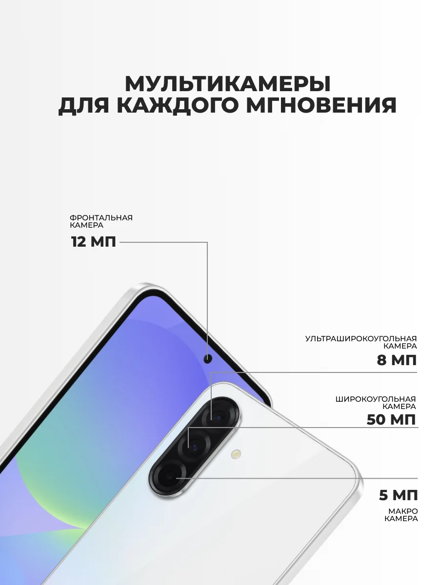 Смартфон Samsung Galaxy A36 5G 128GB White (SM-A366EZADSKZ) - фото 5