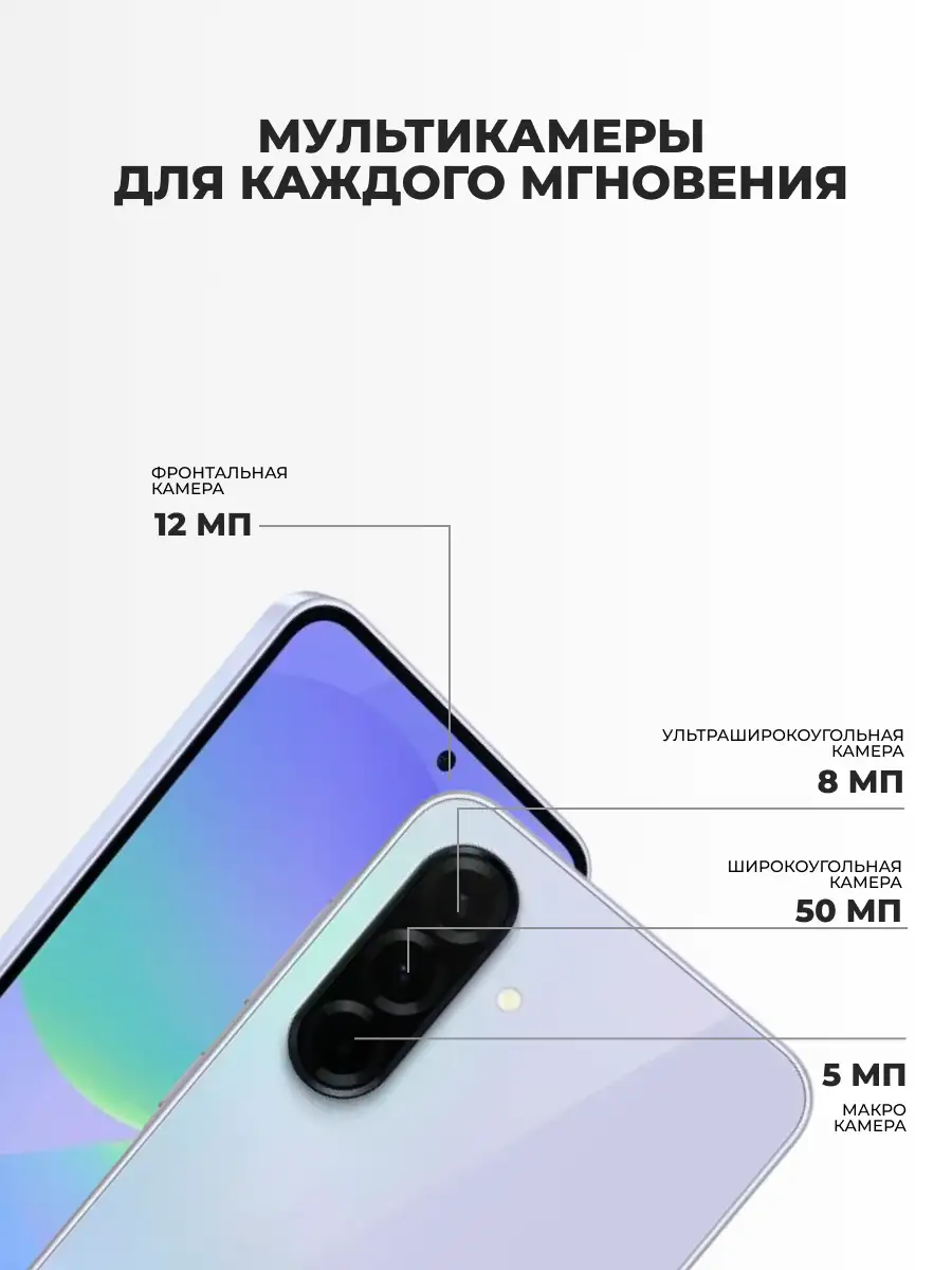 Смартфон Samsung Galaxy A36 5G 128GB Lavender (SM-A366ELVDSKZ) - фото 5