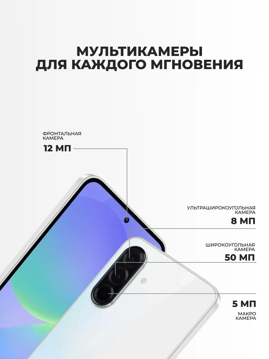 Смартфон Samsung Galaxy A36 5G 256GB White (SM-A366EZAGSKZ) - фото 5