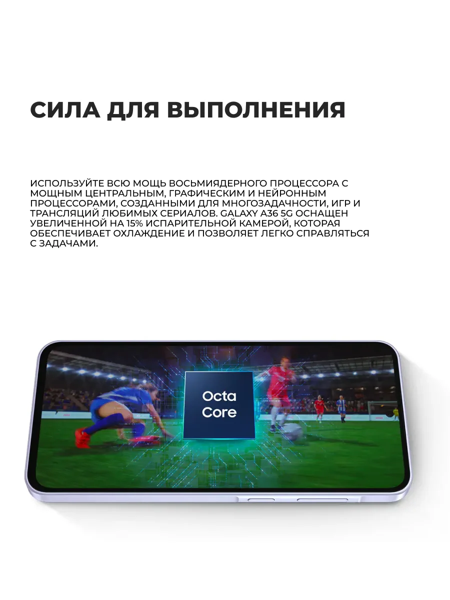 Смартфон Samsung Galaxy A36 5G 256GB White (SM-A366EZAGSKZ) - фото 6