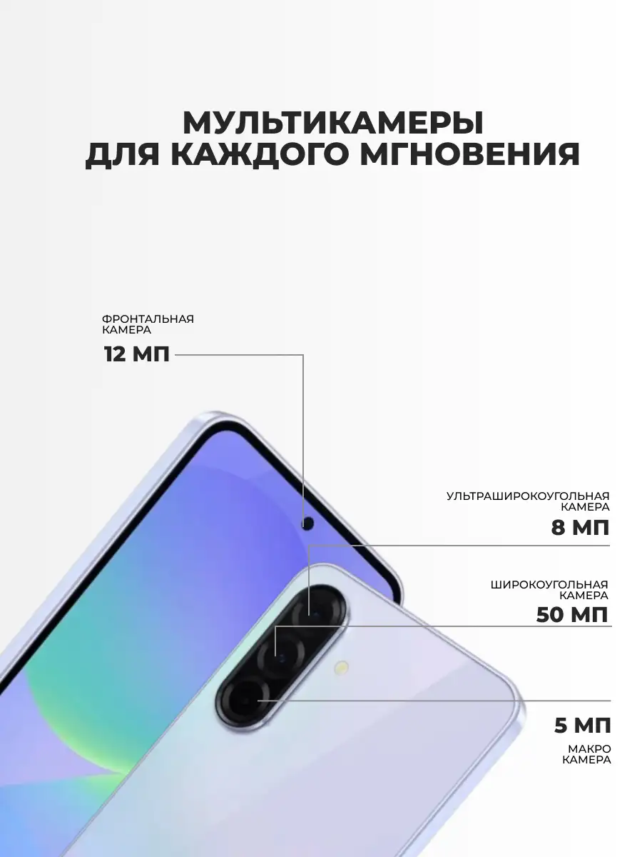 Смартфон Samsung Galaxy A36 5G 256GB Lavender (SM-A366ELVGSKZ) - фото 5