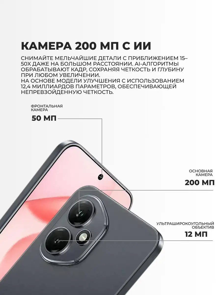 Honor смартфоны 400 12/512GB Midnight Black - фото 5