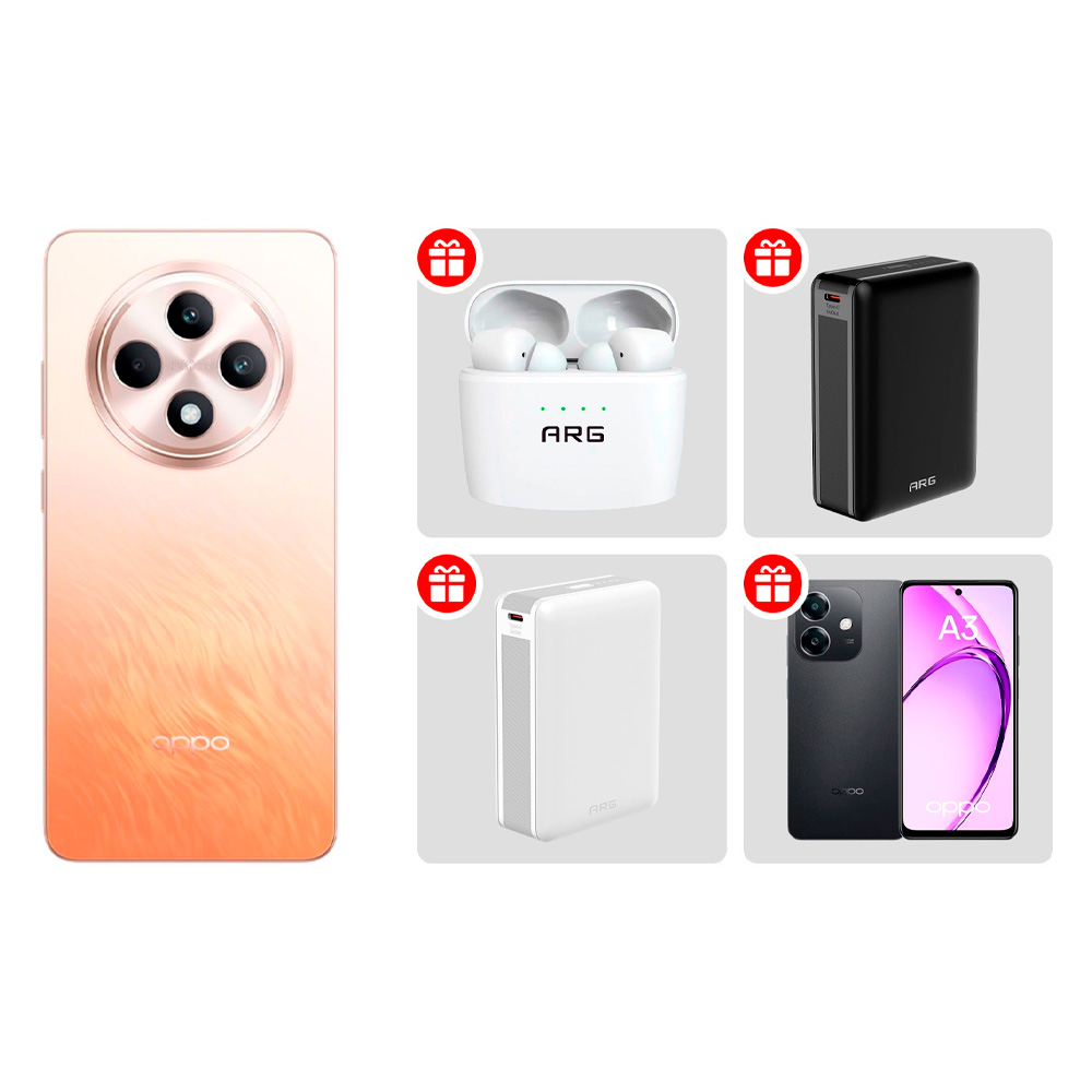Жиынтық Смартфон OPPO Reno12F 8/256GB Amber Orange + аксессуарлар жиынтығы 