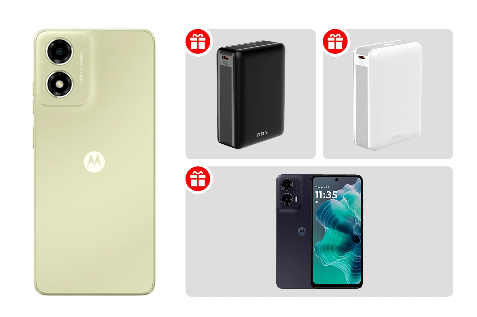 Комплект Смартфон Motorola E14 2/64 Pastel Green + подарочный комплект