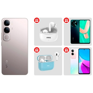 Комплект Смартфон VIVO V40 Lite 8/256GB Titanium Silver + Смартфон VIVO Y28 8/256GB Agate Green + Смартфон VIVO Y19s 4/128 Silver + Наушники ARG T11 White + TWS Наушники ARG MA3 Blue
