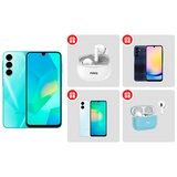 Комплект Смартфон Samsung Galaxy A16 256GB light green SM-A165FLGISKZ + Смартфон Samsung Galaxy A25 5G 6/128GB Blue Black + Смартфон Samsung Galaxy A06 6/128GB Light Blue + Наушники ARG T11 White + TWS Наушники ARG MA3 Blue