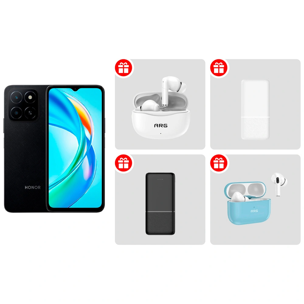 Комплект Смартфон Honor X5b 4/64GB Midnight Black + подарочный комплект
