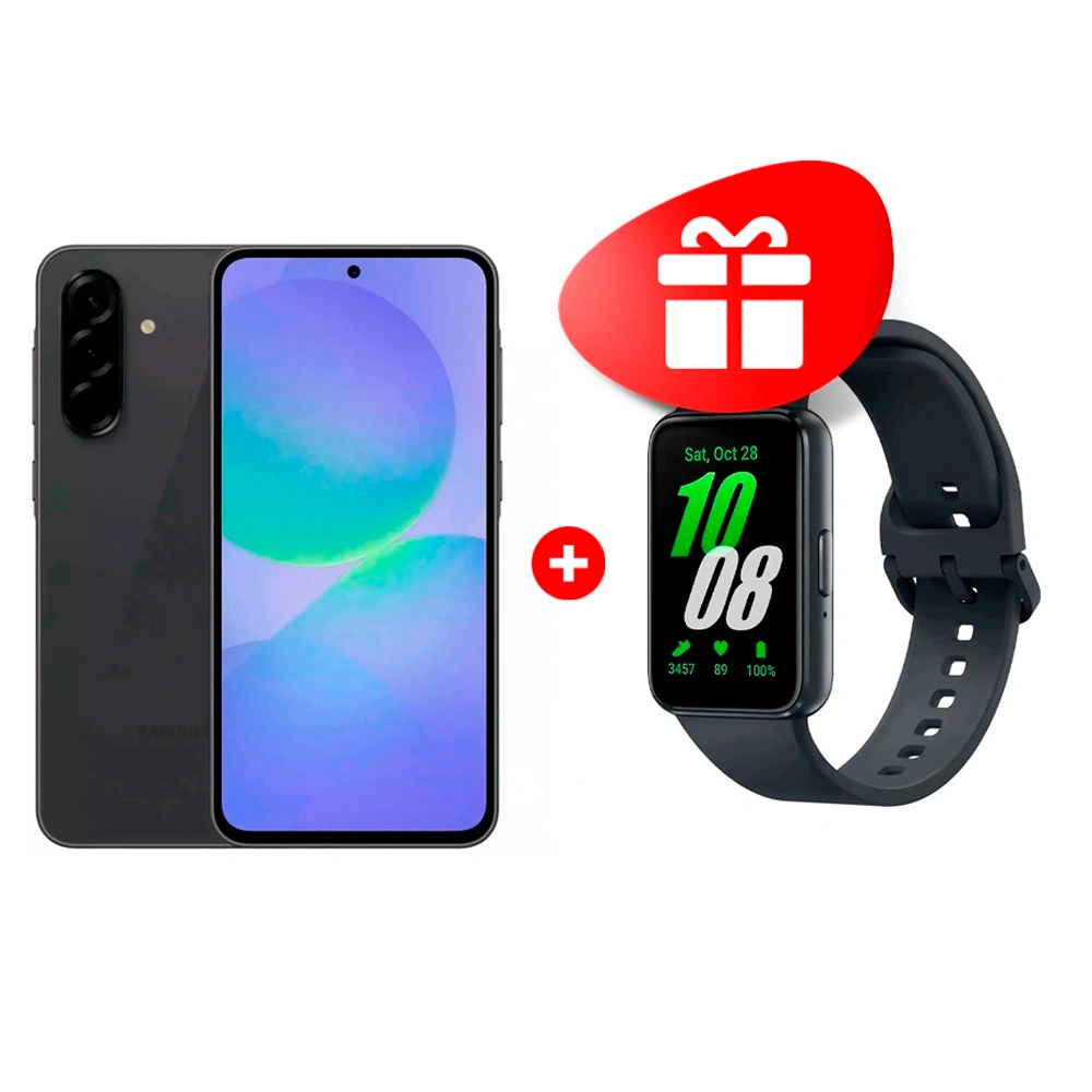 Комплект Смартфон Samsung Galaxy A36 5G 128GB Black (SM-A366EZKDSKZ) + Фитнес браслет Samsung Galaxy Fit3 Graphite SM-R390NZAACIS