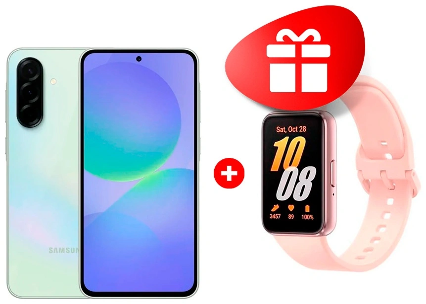 Смартфон Samsung Galaxy A36 5G 256GB Lime (SM-A366ELGGSKZ) + Фитнес браслет Samsung Galaxy Fit3 Pink SM-R390NIDACIS 