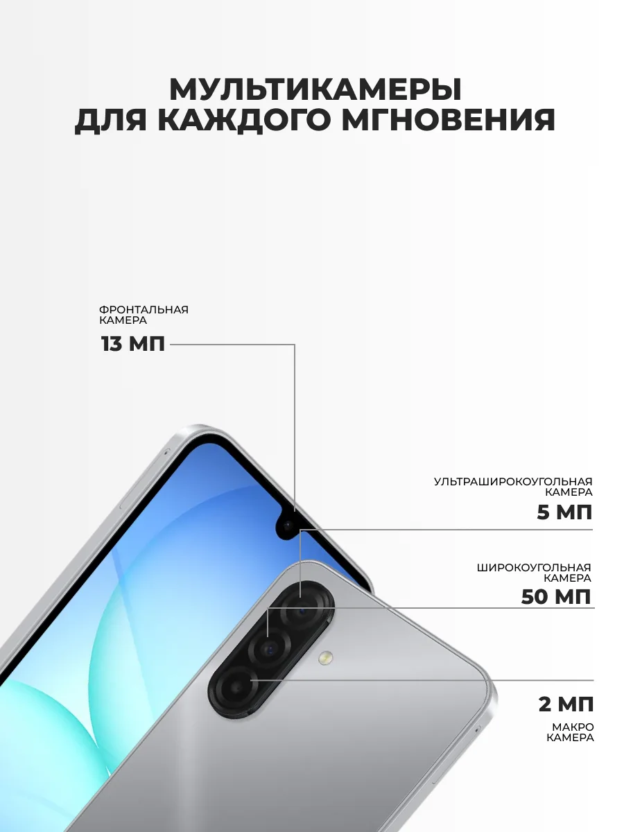 Смартфон Samsung Galaxy A17 8/256GB Gray SM-A175FZAOSKZ - фото 4