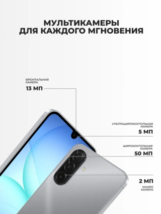 Смартфон Samsung Galaxy A17 8/256GB Gray SM-A175FZAOSKZ - фото 4
