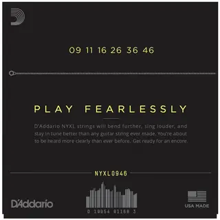 D ' Addario электр гитарасына арналған ішектер NYXL0946