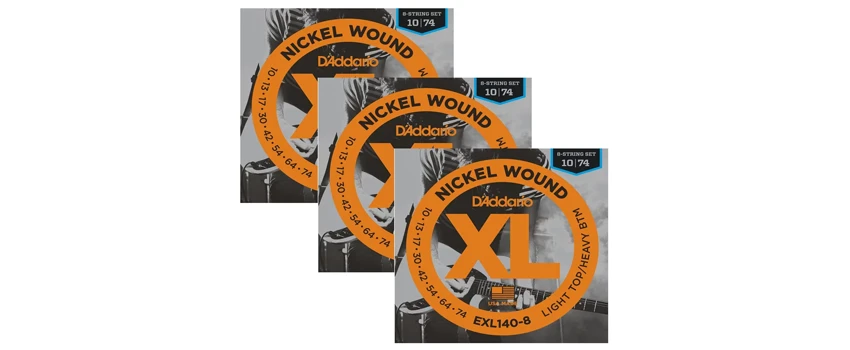 D ' Addario электр гитарасына арналған ішектер EXL140-8