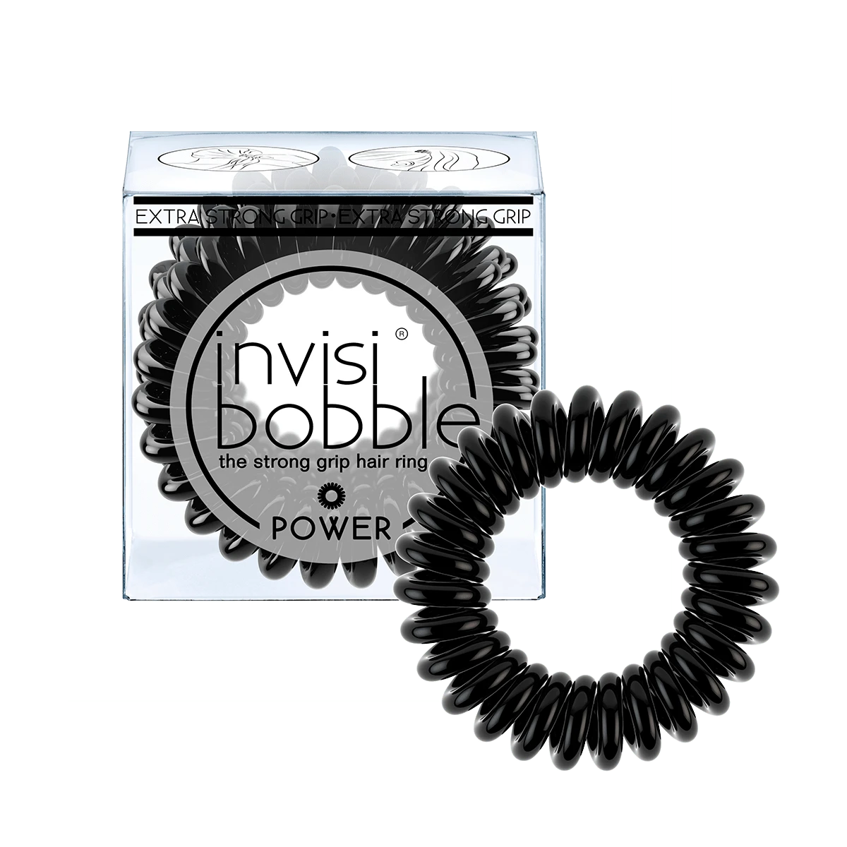 Резинка-браслет для волос Invisibobble Power True Black