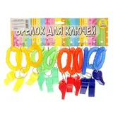 Брелок пластик "Свисток на пружине" МИКС 14х4 см  - фото 4